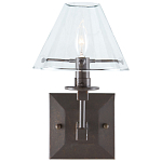 Бра с прозрачным стеклянным абажуром в форме конуса Bartolomeo Bronze варинант исполнения - 2 | Loft Concept в Костроме