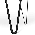 Стол журнальный с круглой столешницей из стекла на 3-х черных ножках Beige Marble варинант исполнения - 6 | Loft Concept в Костроме