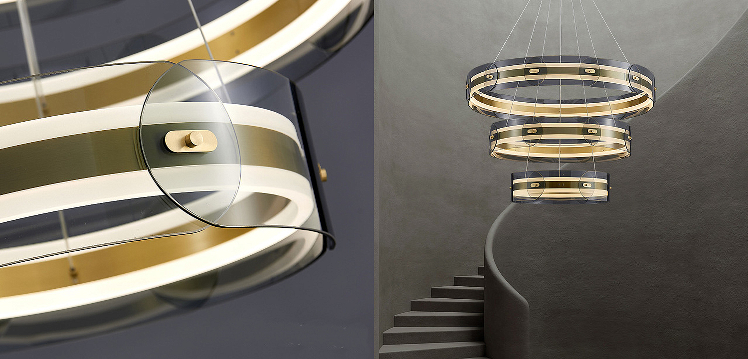 Люстра Gold 3 ring horizontal chandelier Люстра Gold 3 ring horizontal chandelier - Loft-Concept в Костроме