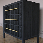 Комод Primo с 3 выдвижными ящиками Черный дуб варинант исполнения - 2 | Loft Concept в Костроме