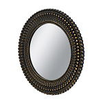 Зеркало круглое с текстурированным дизайном рамы Helios варинант исполнения - 2 | Loft Concept в Костроме