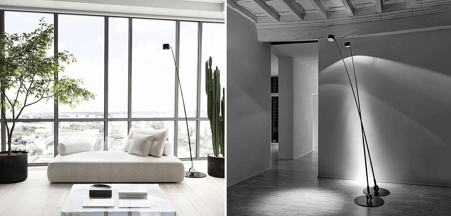 Торшер DAVIDE GROPPI Sampei 1831 Black Торшер DAVIDE GROPPI Sampei 1831 Black - Loft-Concept в Костроме