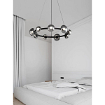 Люстра подвесная светодиодная в форме кольца Gray Ring Chandelier варинант исполнения - 1 | Loft Concept в Костроме