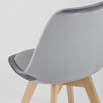 Стул с мягким велюровым сиденьем Arvika Grey варинант исполнения - 6 | Loft Concept в Костроме