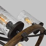 Люстра с цилиндрическим плафонами из толстого волнистого стекла в индустриальном стиле Feiss варинант исполнения - 9 | Loft Concept в Костроме