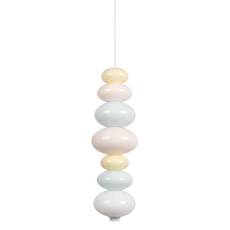 Подвесной светильник светодиодный из стеклянных сфер в пастельных тонах Pastel Lunaria Aura Голубой пастельный Розовый пастельный Желтый Мульти Подвесной светильник светодиодный из стеклянных сфер в пастельных тонах Pastel Lunaria Aura Голубой пастельный Розовый пастельный Желтый Мульти в Костроме | Loft Concept