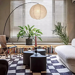 Дизайнерский журнальный стол чёрный изогнутой формы Alefy варинант исполнения - 2 | Loft Concept в Костроме