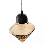 Подвесной светильник с янтарным рельефным плафоном Lamp with Frozen Glass Effect варинант исполнения - 3 | Loft Concept в Костроме