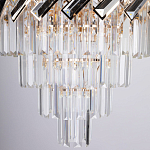 Люстра многоярусная с переплетенными металлическими элементами черного и золотого цвета и прозрачными хрустальными подвесками Empire Chandelier Crystal варинант исполнения - 8 | Loft Concept в Костроме