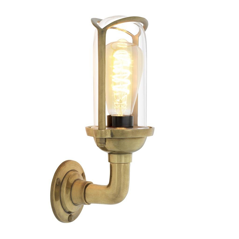 Бра Eichholtz Wall Lamp Wolseley Brass Латунь Античная полированная Прозрачное Стекло Бра Eichholtz Wall Lamp Wolseley Brass Латунь Античная полированная Прозрачное Стекло в Костроме | Loft Concept