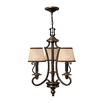 Люстра бронзового цвета с бежевыми абажурами из органзы в классическом стиле Hinkley варинант исполнения - 14 | Loft Concept в Костроме
