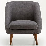 Кресло серое Pauley Grey Armchair варинант исполнения - 3 | Loft Concept в Костроме