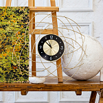 Часы настенные из металла с чёрным циферблатом Current Time варинант исполнения - 4 | Loft Concept в Костроме