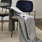 Плед из шерсти мериноса серого цвета 130×180 см Gray Waves варинант исполнения - 4 | Loft Concept в Костроме