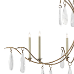 Люстра с прозрачными каплевидными подвесками Elegant Thin Chandelier варинант исполнения - 1 | Loft Concept в Костроме