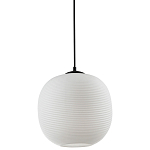 Подвесной светильник со стеклянным рельефным плафоном белый Perforated Glass 25 варинант исполнения - 1 | Loft Concept в Костроме