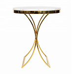 Кофейный столик на подстолье золотого цвета Noelle варинант исполнения - 2 | Loft Concept в Костроме