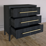 Комод Primo с 3 выдвижными ящиками Черный дуб варинант исполнения - 5 | Loft Concept в Костроме