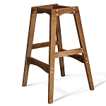 Барный стул со спинкой на 4-х деревянных ножках Коричневый Велюр Vendramin Chair  варинант исполнения - 6 | Loft Concept в Костроме