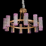 Люстра круглая с текстурными цилиндрическими плафонами Glimpse варинант исполнения - 2 | Loft Concept в Костроме