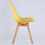 Стул с основой из пластика и мягким сиденьем Arvika Yellow варинант исполнения - 3 | Loft Concept в Костроме