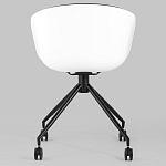 Офисное кресло из пластика с мягким сиденьем Eggshell Black варинант исполнения - 5 | Loft Concept в Костроме