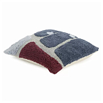 Чехол на подушку с рисунком серо-синего цвета Elan Textured варинант исполнения - 1 | Loft Concept в Костроме