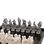 Шахматы Русские сказки с доской из натурального камня Змеевик Decorative Thematic Chess варинант исполнения - 2 | Loft Concept в Костроме