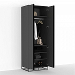 Двухдверный шкаф цвета графит Strict Lines варинант исполнения - 3 | Loft Concept в Костроме