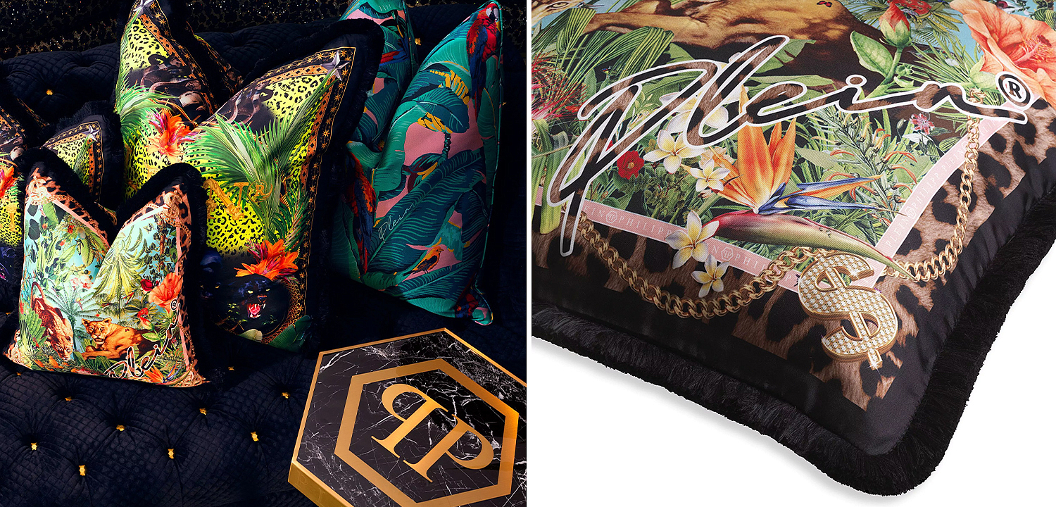 Подушка Philipp Plein Cushion Silk Exotic 50 x 50 Подушка Philipp Plein Cushion Silk Exotic 50 x 50 - Loft-Concept в Костроме
