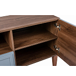 ТВ-тумба серая из массива бука с 2-мя дверками и ящиком Wenge Light варинант исполнения - 5 | Loft Concept в Костроме