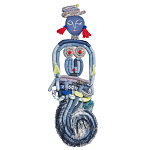 Кукла из одежды и павлопосадских платков Rusalka Blue Jeans варинант исполнения - 1 | Loft Concept в Костроме