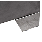 Кровать двуспальная серая с высоким мягким изголовьем Heart of the Bedroom варинант исполнения - 3 | Loft Concept в Костроме