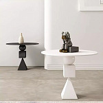 Дизайнерский журнальный стол белый в форме геометрических фигур Cydogic варинант исполнения - 3 | Loft Concept в Костроме