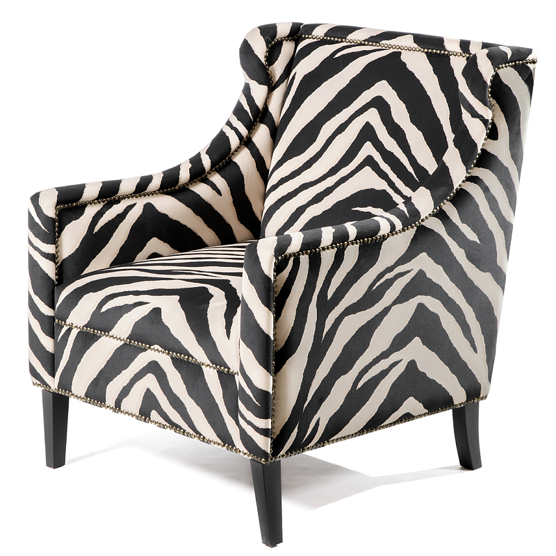 Кресло Chair Jenner Zebra Черно-белый Черный Кресло Chair Jenner Zebra Черно-белый Черный в Костроме | Loft Concept