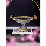 Чаша из прозрачного стекла с бронзовым ободком и фигурками бабочек Eden Garden варинант исполнения - 2 | Loft Concept в Костроме