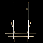 Люстра с 8-ю пересекающимися цилиндрическими плафонами на тонких тросах Trumpet tube варинант исполнения - 5 | Loft Concept в Костроме