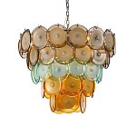 Люстра конусовидная с каскадом из разноцветных круглых подвесов Key Lustar варинант исполнения - 2 | Loft Concept в Костроме