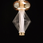 Подвесной светильник с вертикальной композицией из прозрачных и янтарных стеклянных шаров и ромбов Gabriel Scott Luna варинант исполнения - 18 | Loft Concept в Костроме