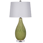 Настольная лампа зеленая грушевидной формы Rich Green Glaze варинант исполнения - 3 | Loft Concept в Костроме