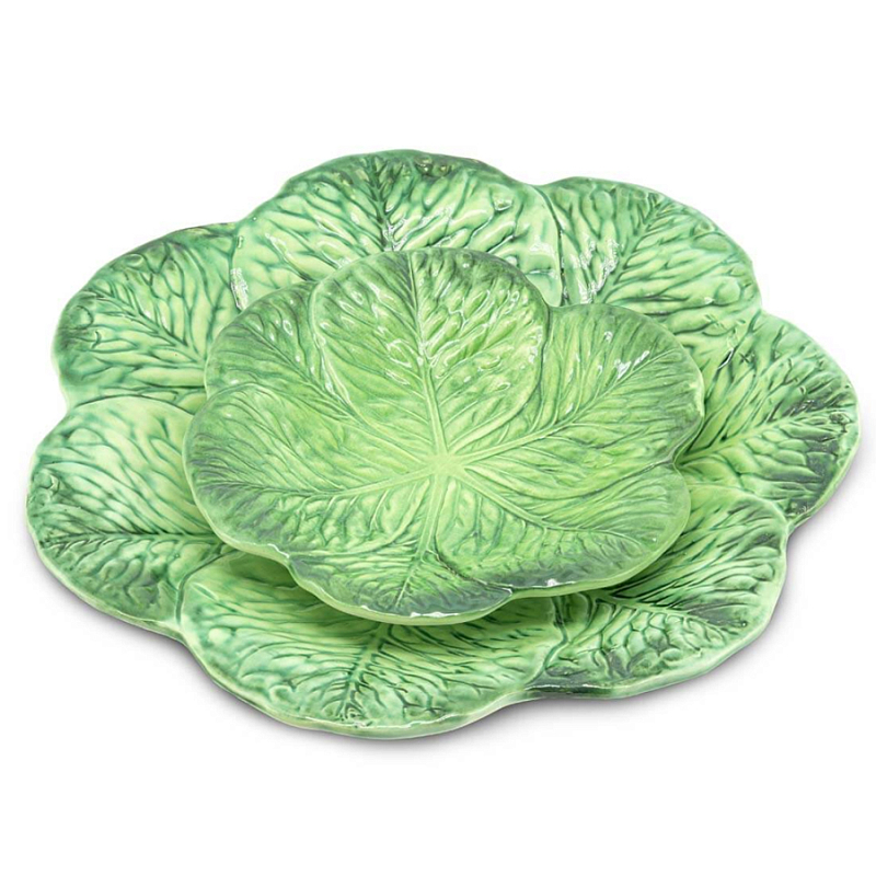 Тарелка Abhika PLATE LEAF CABBAGE Green Зеленый Тарелка Abhika PLATE LEAF CABBAGE Green Зеленый в Костроме | Loft Concept