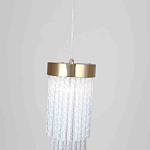 Подвесной светильник с прозрачными стеклянными подвесками и металлическим основанием Nembus варинант исполнения - 2 | Loft Concept в Костроме