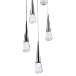 Люстра капли Acrylic Droplet Five Chrome Chandelier варинант исполнения - 2 | Loft Concept в Костроме