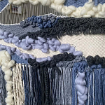 Современное ткачество гобелен в синих оттенках Blue Undine II варинант исполнения - 3 | Loft Concept в Костроме