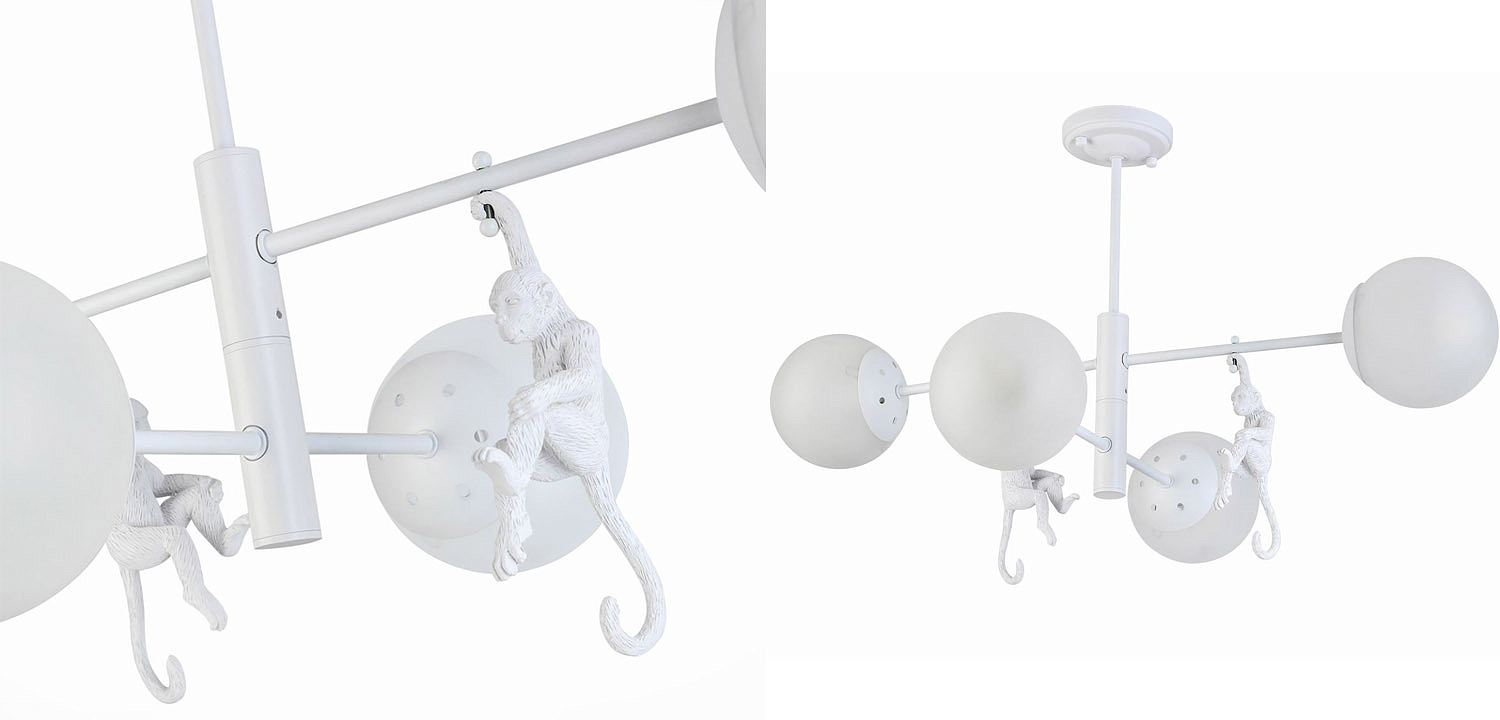 Потолочная люстра Hanging Monkey 4 lamp Потолочная люстра Hanging Monkey 4 lamp - Loft-Concept в Костроме