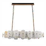 Подвесной светильник с фигурными элементами из белого алебастра Cryptocrystalline Stone варинант исполнения - 3 | Loft Concept в Костроме