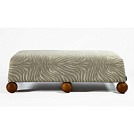 Банкетка Wakonda Gray Zebra с деревянными шариками  варинант исполнения - 2 | Loft Concept в Костроме