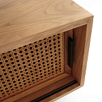 ТВ-тумба из дуба и плетеного ротанга Wicker Chasey TV Stand варинант исполнения - 3 | Loft Concept в Костроме