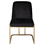 Стул обеденный велюровый черный с золотым каркасом Nobility варинант исполнения - 1 | Loft Concept в Костроме