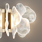 Бра с крупными прозрачными лепестками с рельефной поверхностью Ethereal Bloom варинант исполнения - 5 | Loft Concept в Костроме